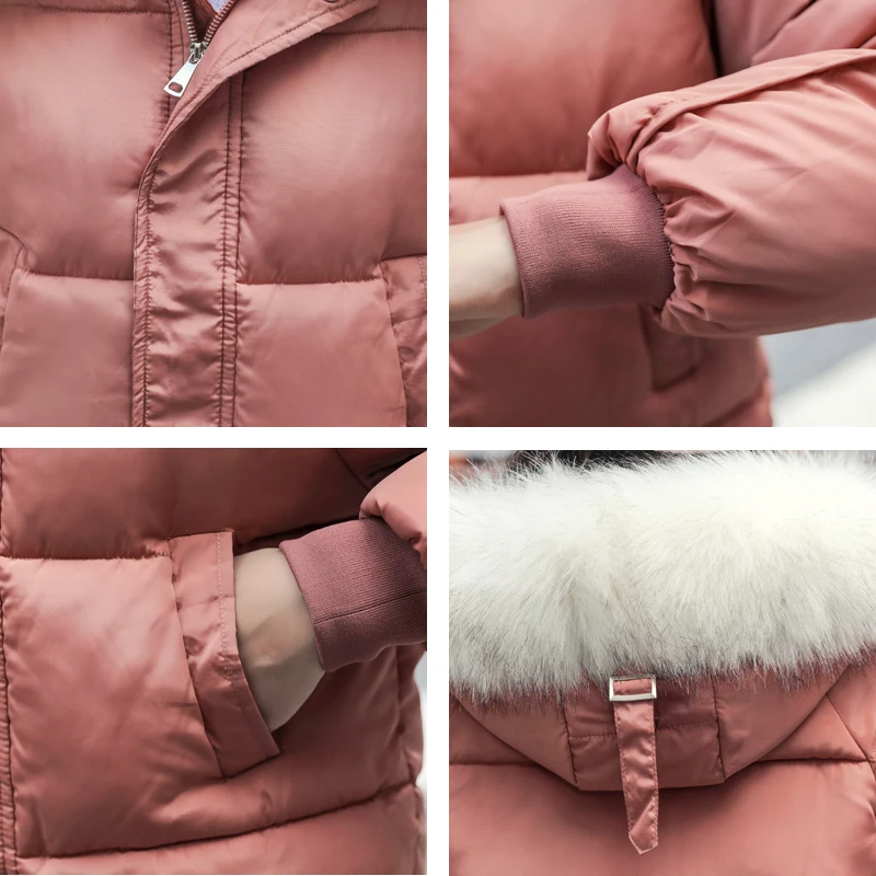 short parka women 2020 winter solid thick jacket plus size hooded with fur collar loose casual coat femme chaqueta mujer | Женская