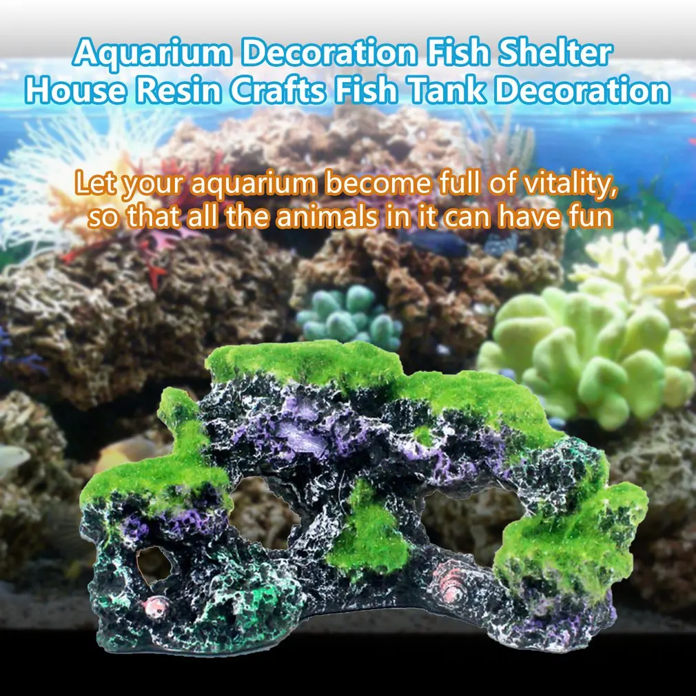 Декоративное украшение для аквариума навес рыб из смолы товары декоративное