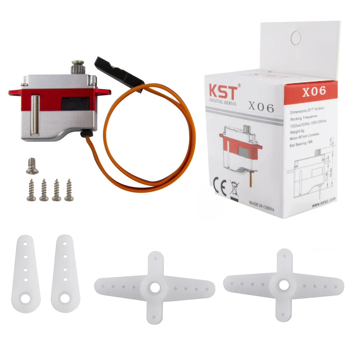 KST X06-servomotor para planeadores RC de alto rendimiento, 1,8 kg, HV, Micro engranaje de Metal Digital, planeadores RC-0