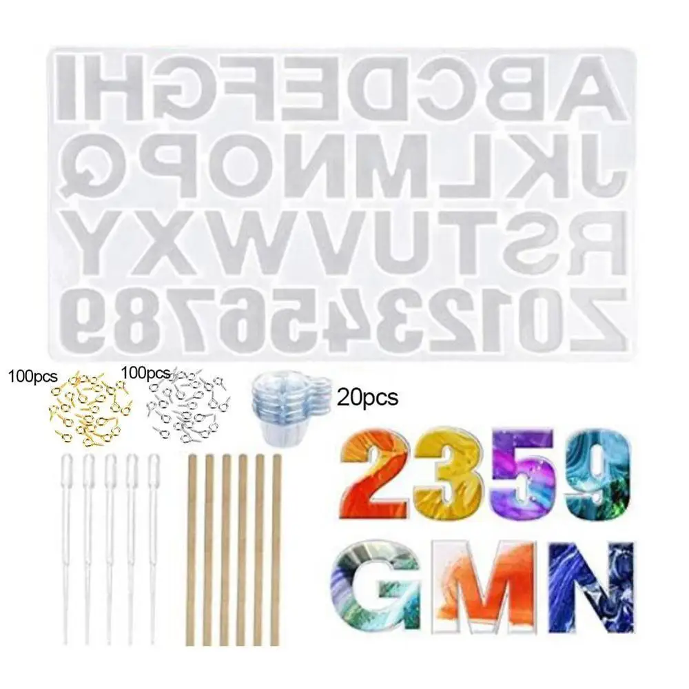 232 комплекты головных украшения из букв эпоксидной прямоугольная силиконовая