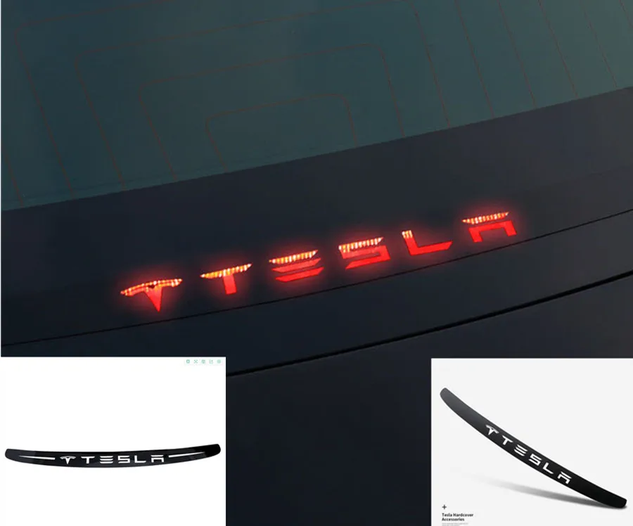 

1PC Material car brake with lights sticker car accessories decoration for tesla Model 3 accessories style with 2 types