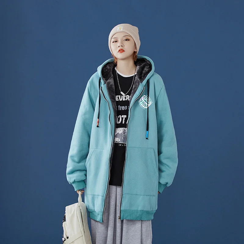 

SingleRoad Womens Hoodies Women 2020 Winter Fleece Zipper Print Oversized Reflective Japanese Streetwear Black Hoodie Men Unisex