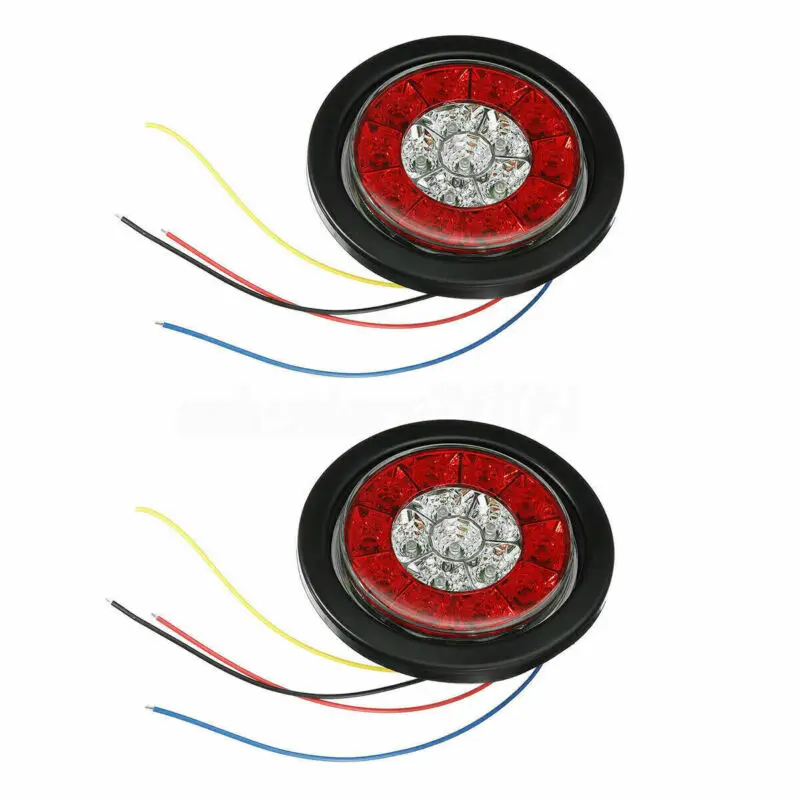 

Stop Round LED Turn Signal Tail Light Truck Trailer 4WD 4X 4" Round LED