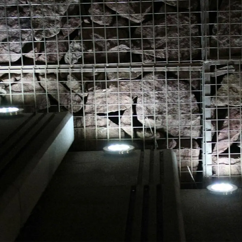 Подземный светильник из стали на солнечной батарее водонепроницаемый