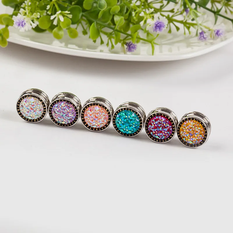 

2pcs Safe Hijab Brooch Round Rhinestone Magnetic Brooches for Women Scarf Muslim Pins Magnet Badge Luxulry Jewelry Accessories