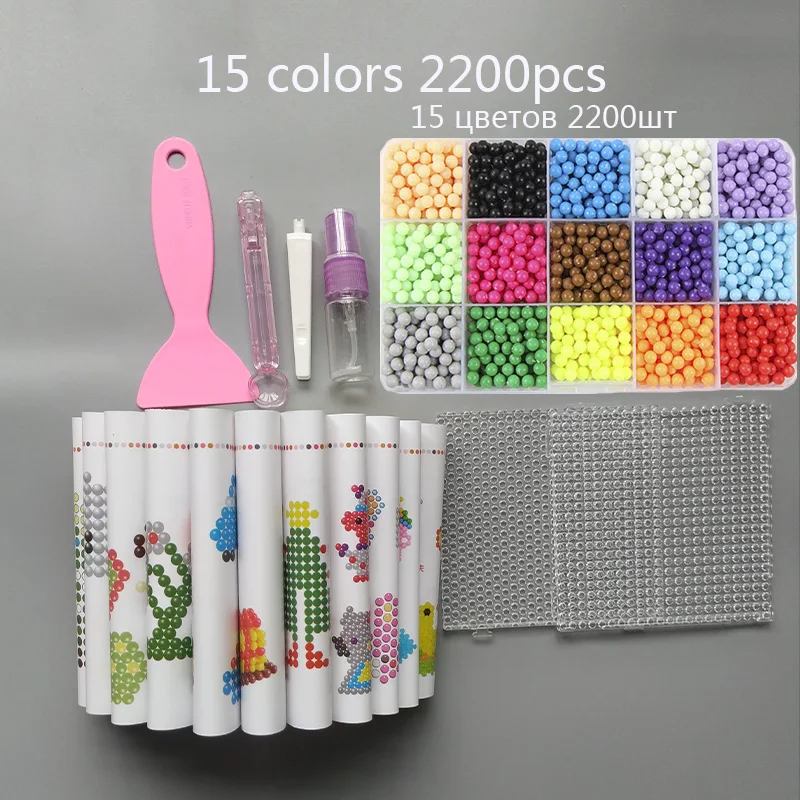 DIY Water spray beads Hand Making 5mm handmade magic Beads 3D Puzzle toy Educational Toys for Children Spell Replenish | Игрушки и хобби