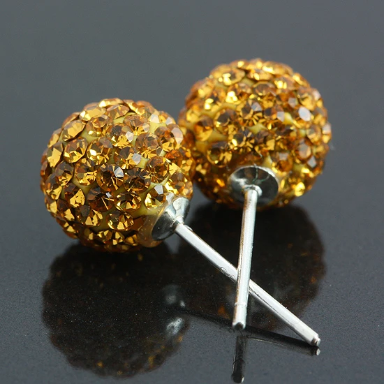 Серьги-гвоздики женские из серебра 925 пробы радужного цвета
