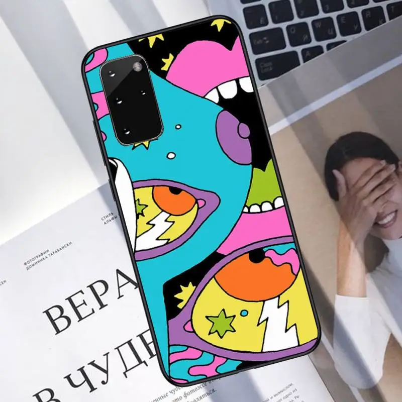 

Colourful Psychedelic Trippy Phone Case For Samsung Galaxy S8 S9 S10 Plus S10E Note 3 4 5 6 7 8 9 10 Pro Lite cover