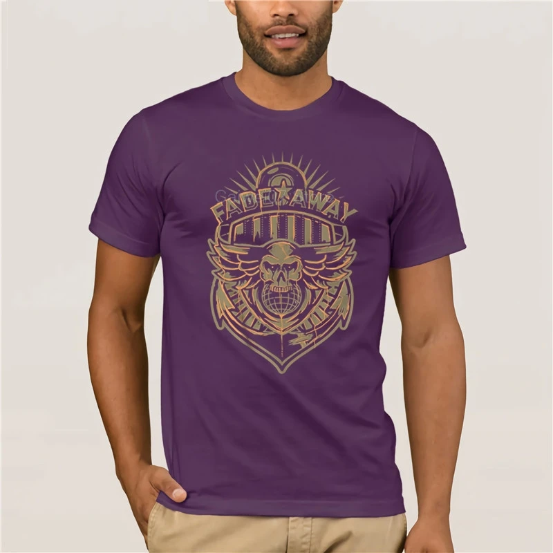 

New Summer Men's Casual Print T-Shirt Fashion Anchor skull Summer Mens T Shirt