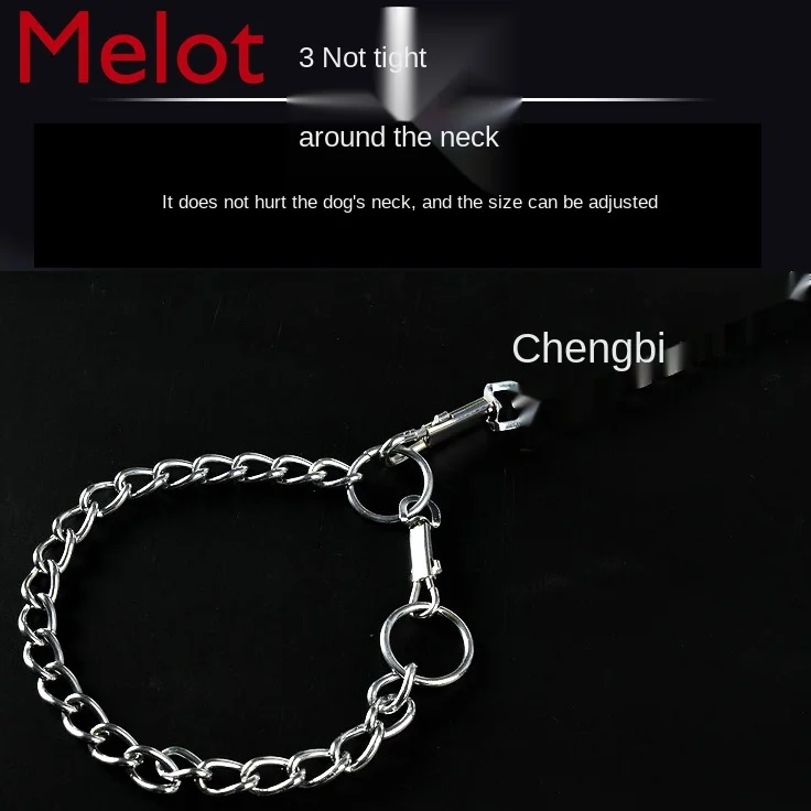 

High-End Luxury Pet Dog Hand Holding Rope Iron Chain Dog Leash Dog Leash Small Medium Large Dog Collar Strap