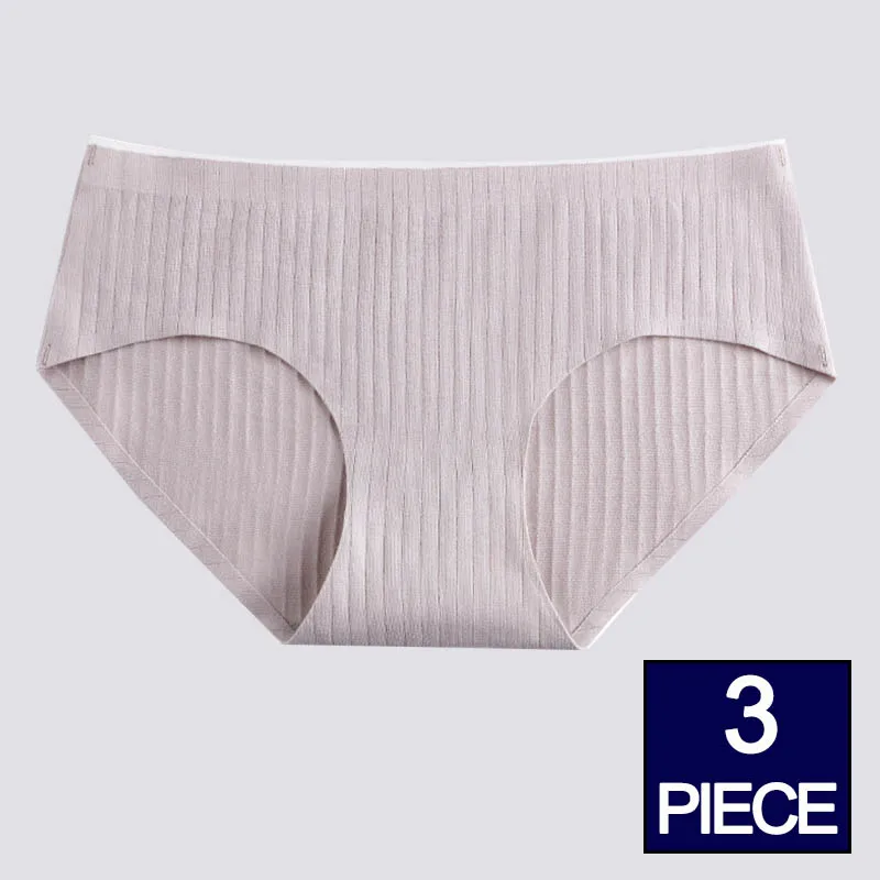 G 3pcs 3 шт., модные женские трусики, сексуальные бесшовные трусы, ультратонкое нижнее белье, хлопковые трусы размера плюс, нижнее белье XXL# D - Цвет: G 3pcs