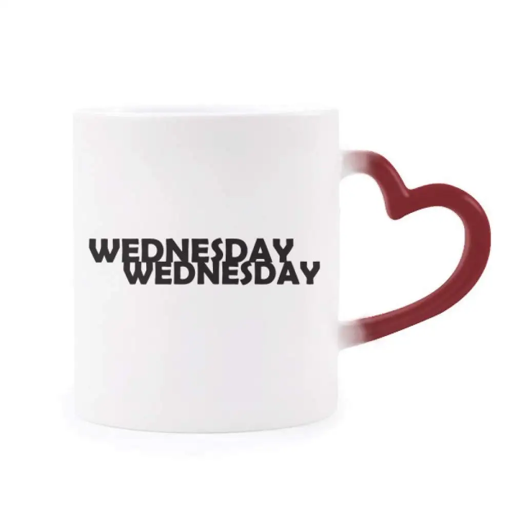

Stylish Characters Wednesday Morphing Mug Heat Sensitive Red Heart Cup