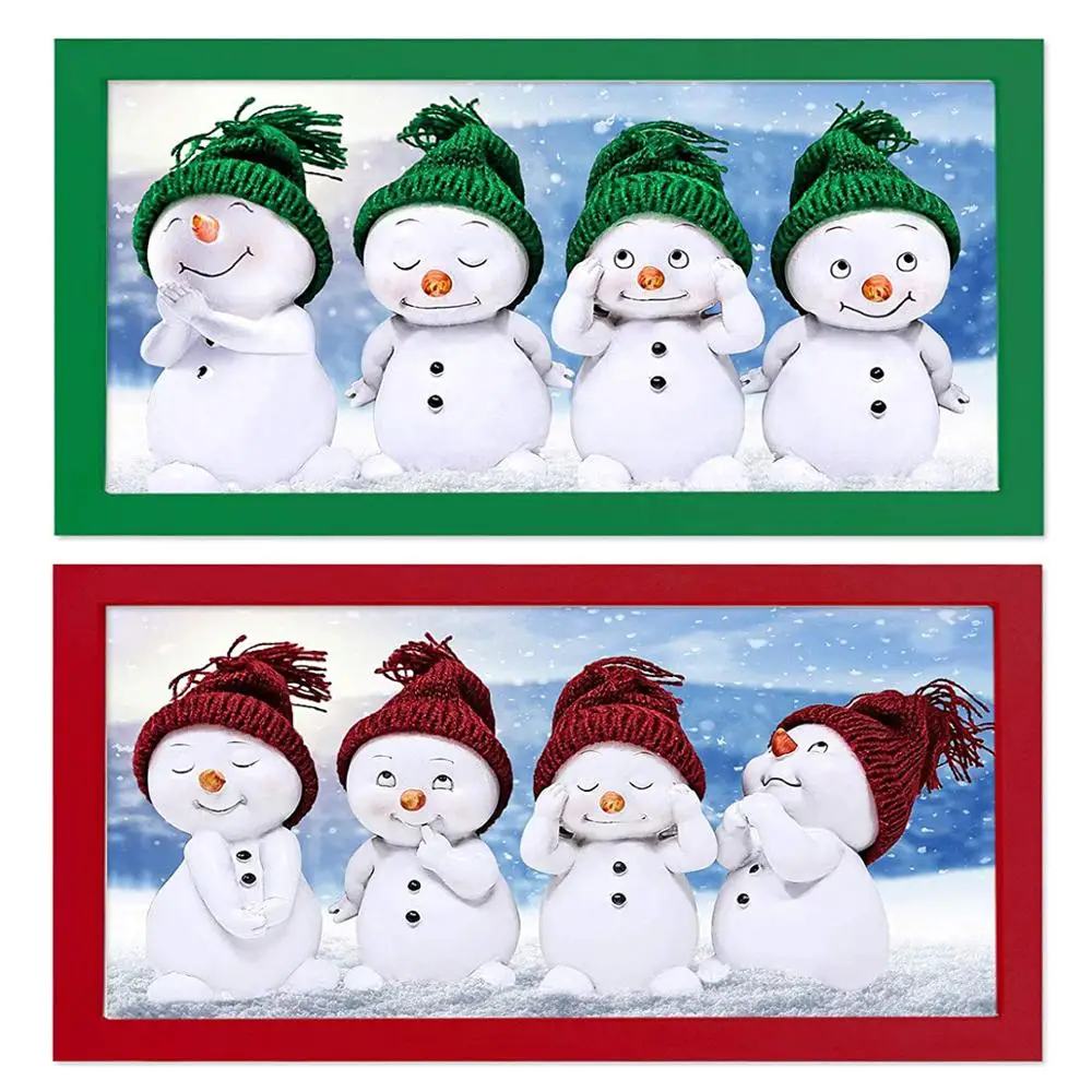 

5D DIY Christmas Snowman Diamond Painting Kits Full Drill Mosaic Painting Diamond Art Crafts for Home Decor Xmas Friends Gift