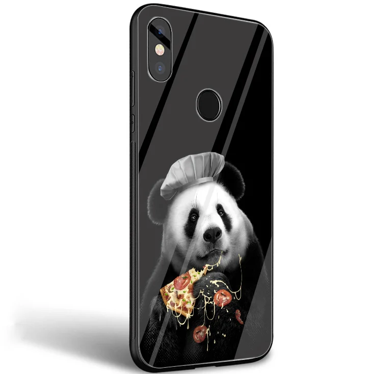 Чехол из закаленного стекла Desxz Panda Dab для Xiaomi mi 8 9 Lite A1 A2 Red Note 5 6 7 Pro 6A 4X Pocophone F1 |