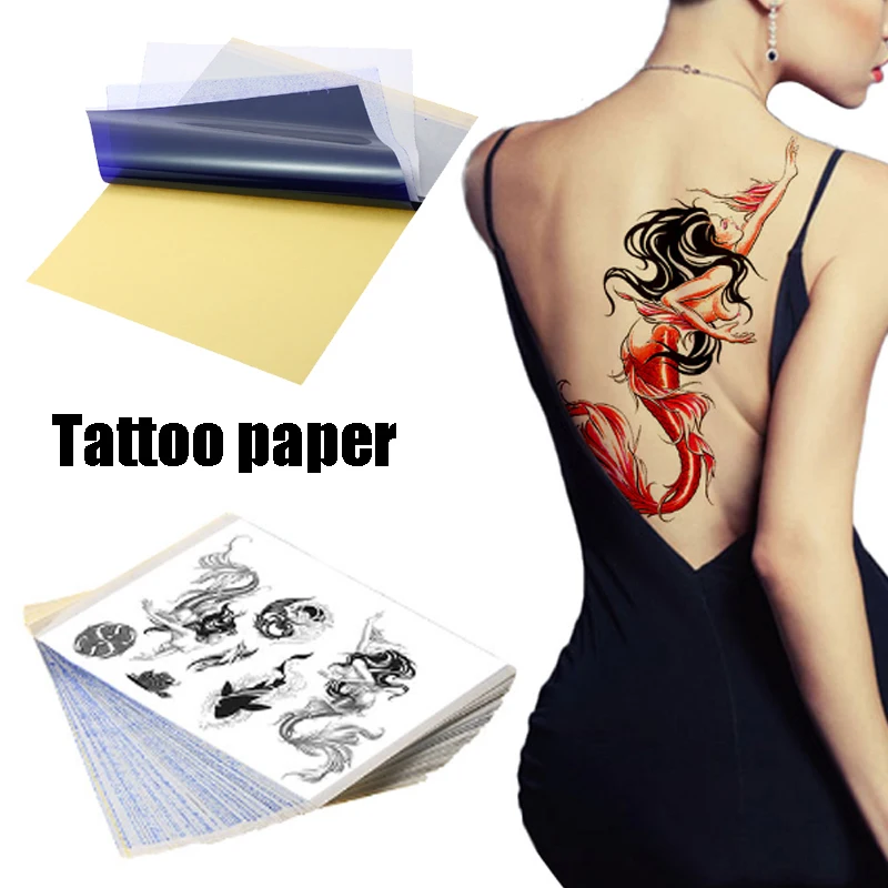 Лист с 4 слойным трафаретом для татуировок термический трафарет переводная