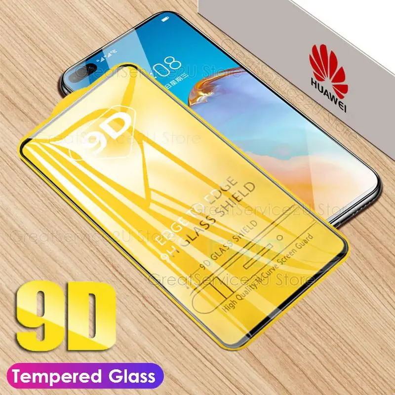 Полное покрытие 9D Защитное стекло для Huawei P30 P40 Lite Nova 7 SE 5T Honor 9A 20 Play4T Pro 20S 20lite P40lite 9H