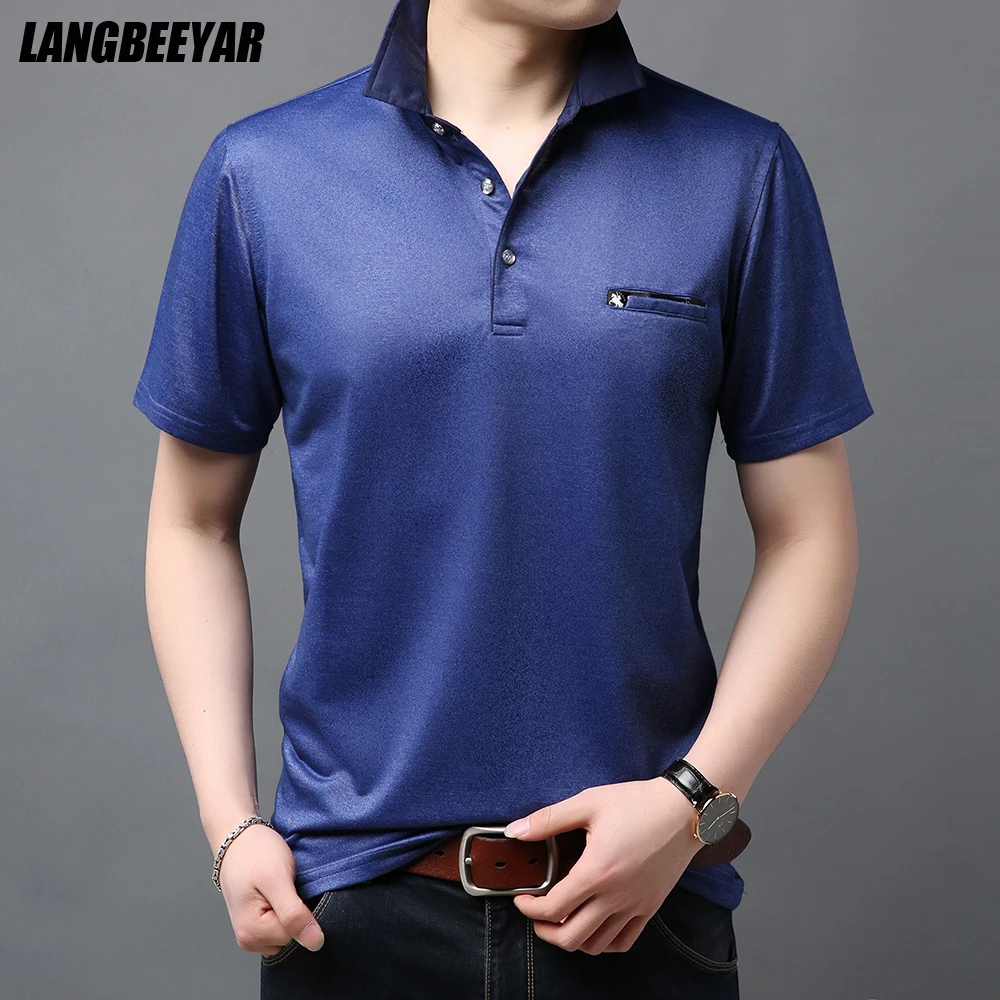 

2021 New Summer Brand Mens Polo Shirt Brands Turn Down Collar Plain Short Sleeve Casual Top Quality Tops Fashions Men's Clothing