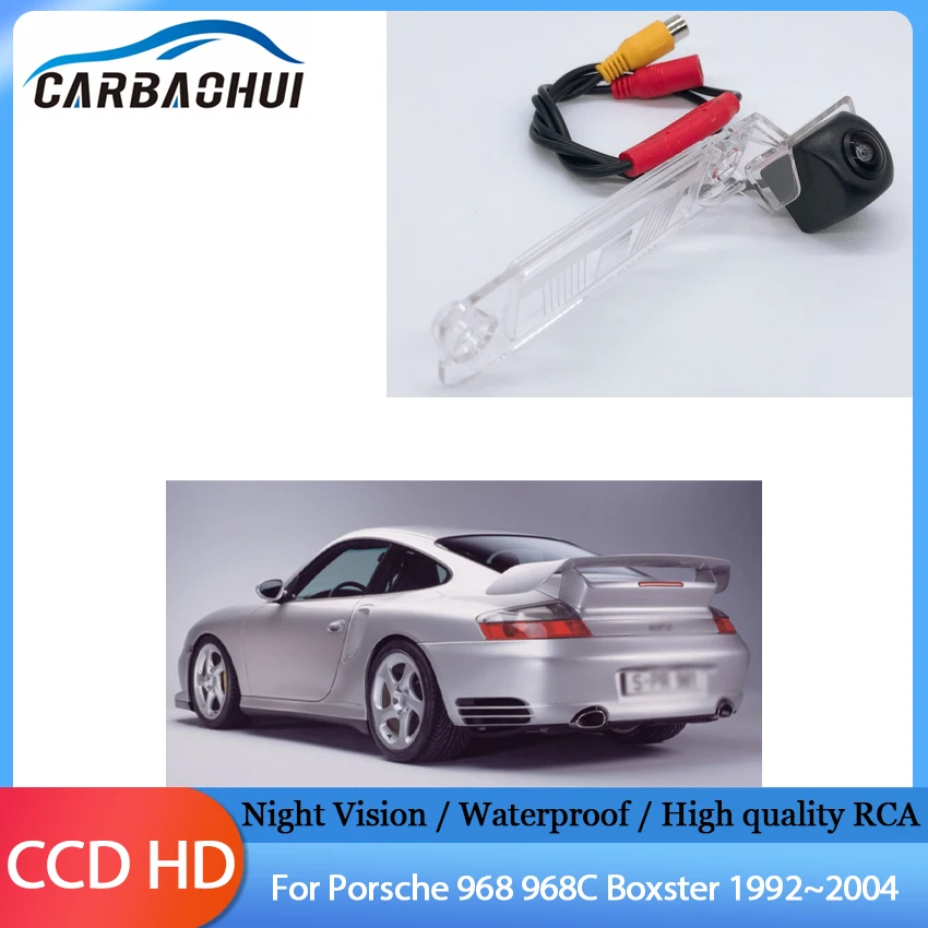 

HD CCD Rearview Backup Car Parking Reverse Rear View Camera Night Vision For Porsche 911 963 Turbo GT2 GT3 1999~2005