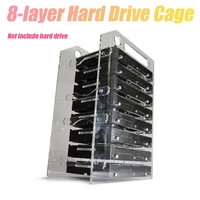 3 5 inch hdd hard drive cage 8x3 5 inch hdd cage rack diy hard disk case for btc mining computer storage expansion