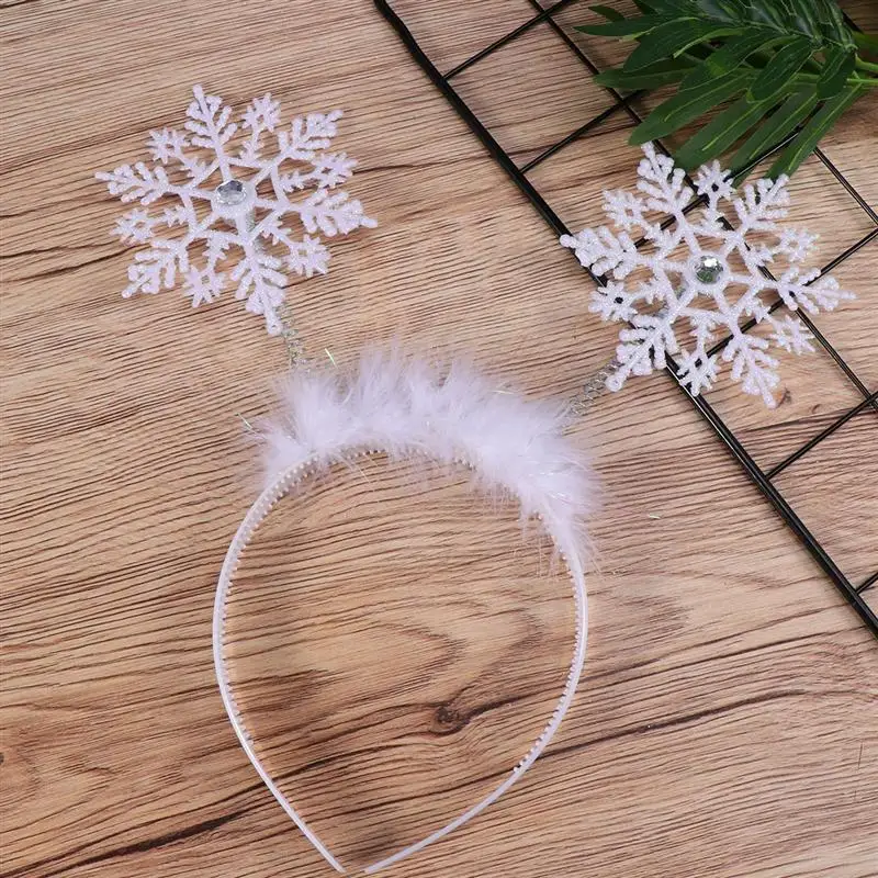 Белая Рождественская декоративная повязка на голову очаровательные повязки для