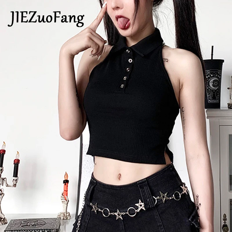 JIEZuoFang мягкая модная пикантная футболка для женщин жилеты с круглым вырезом