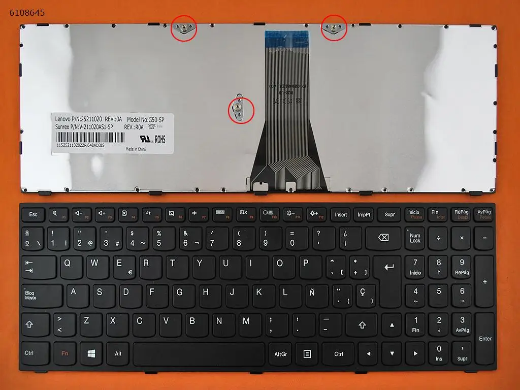 

New Spanish QWERTY For LENOVO G50-70 G50-70H G50-70AT G50-30 G50-45 B50-30 B50-70M Z50-75 BLACK FRAME BLACK Laptop Keyboard