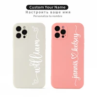 lover custom couple name original phone case for iphone 11 12 13pro max xs xr 7 8p personalized colorful silicone apple cover