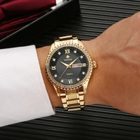 wwoor 2022 luxury gold black mens wristwatches top brand diamond male watch classic fashion stainless steel quartz watch for men