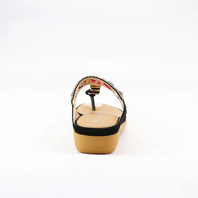 

Sandals for Women Retro String Bead Sandals Summer Wedges Beach Shoes Sequins Light Soft Non-slip Sandals 2021 New