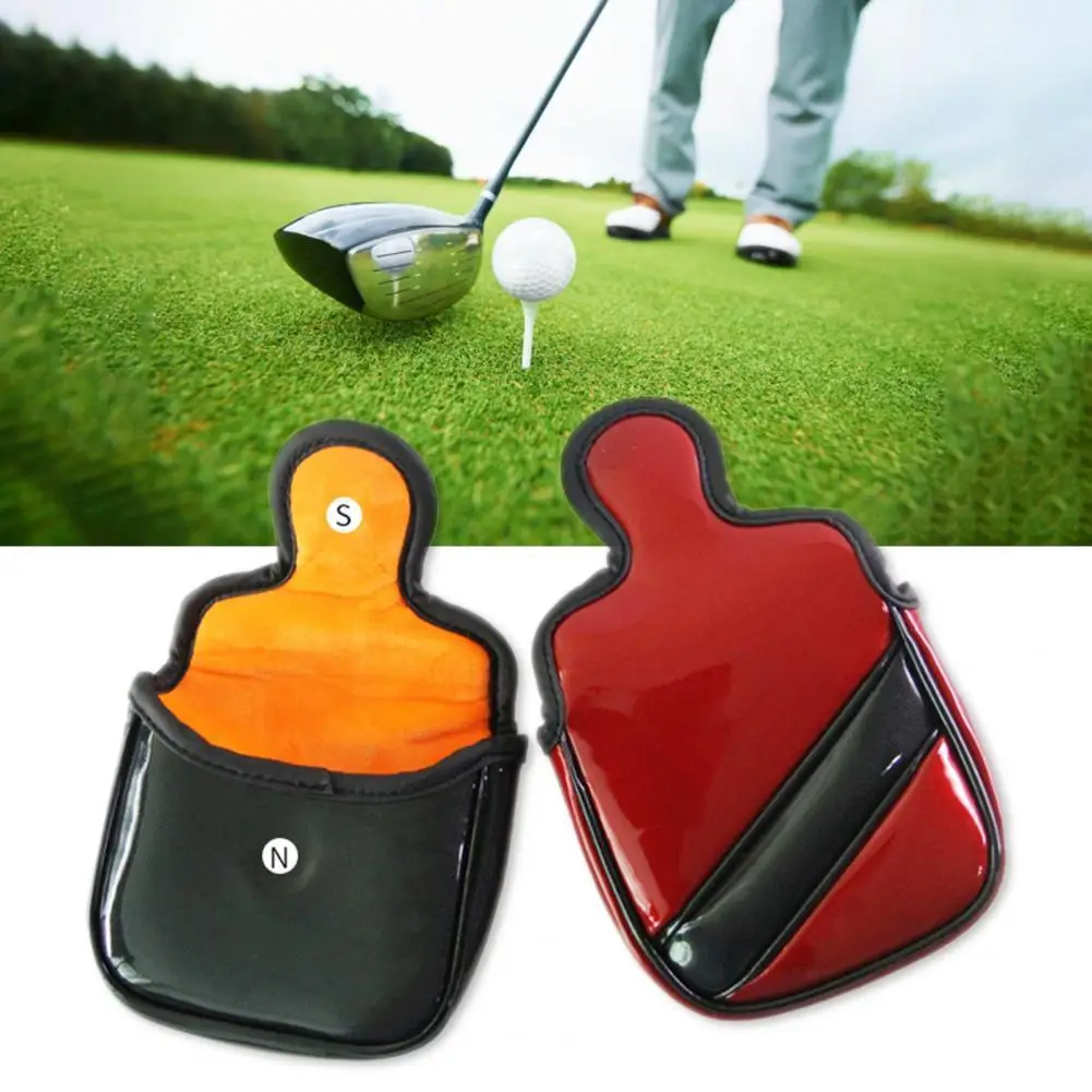 

Golf Head Cover Water-proof Magnetic Closure Concise Style Universal Golf Club Cover Golf Putter Head Cover with Magnetic Design