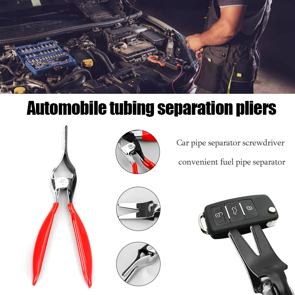

Pliers Car Tube Clamp Long Automotive Hose Clamp Pliers Straight Throat Tube Bundle Removal Tool Straight Smooth Handle Plier