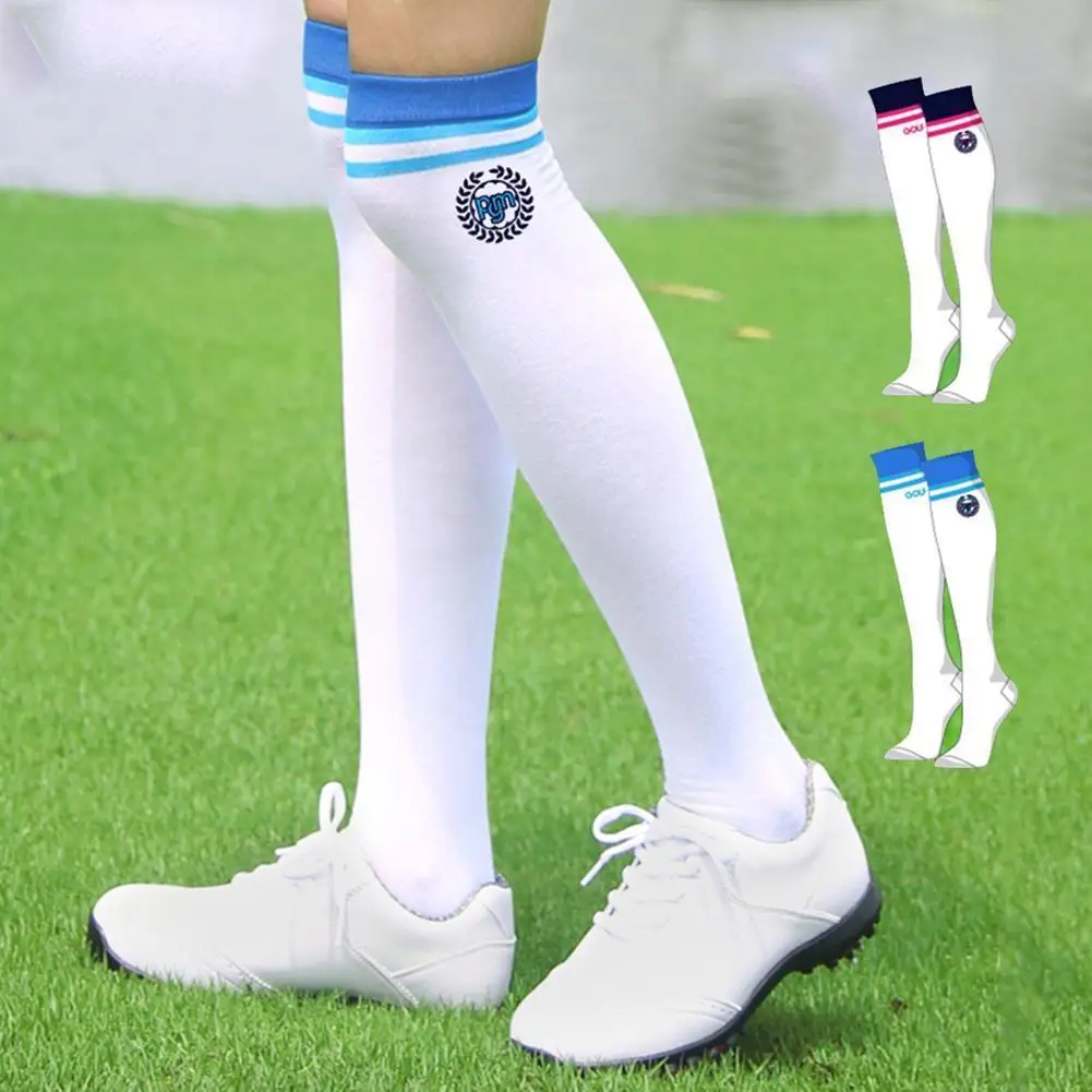 

Golf Socks High Thin Soft Breathable Thigh Stocking Women Girl Sport Socks Legging For Golf Tennis Bicycle Sport Socks