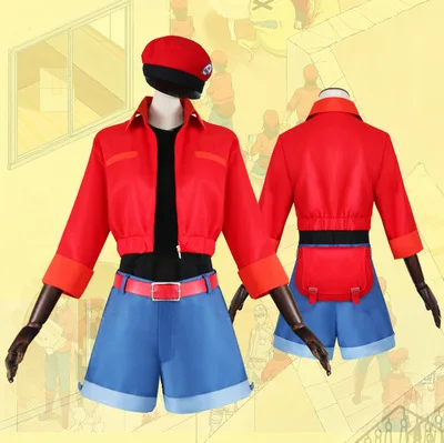 

Anime Cells at Work! Red Blood Cell Cosplay Costume Cute Girl Lolita Suit Unisex Wig Top + Pants Shoes Hat Accessory