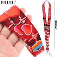 2021 love phone lanyard for keys id card mobile phone straps usb badge holder charm keycord neckband lanyards for iphone strap