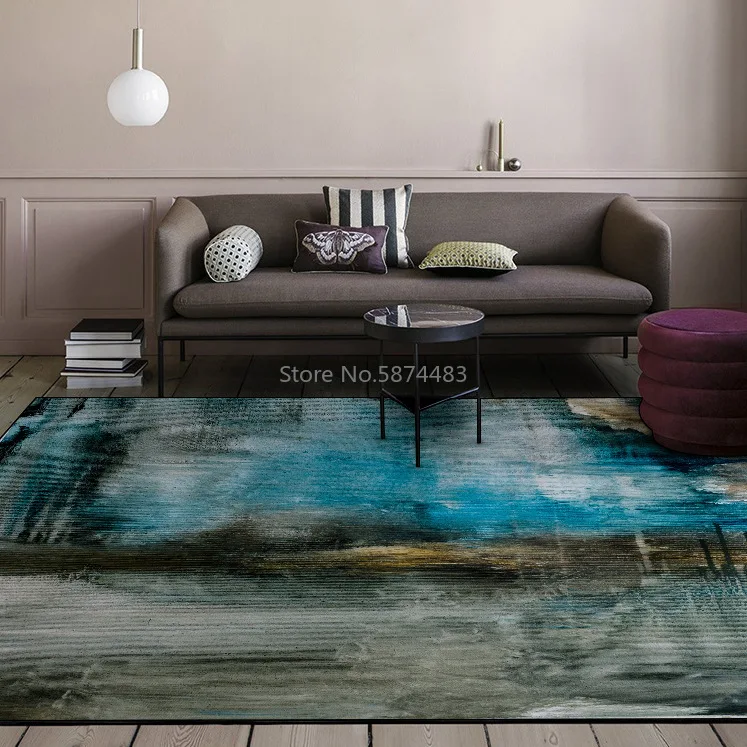 

Modern New Chinese Style Abstract Landscape Painting Kitchen Living Room Bedroom Bedside Carpet Floor Mat Customization