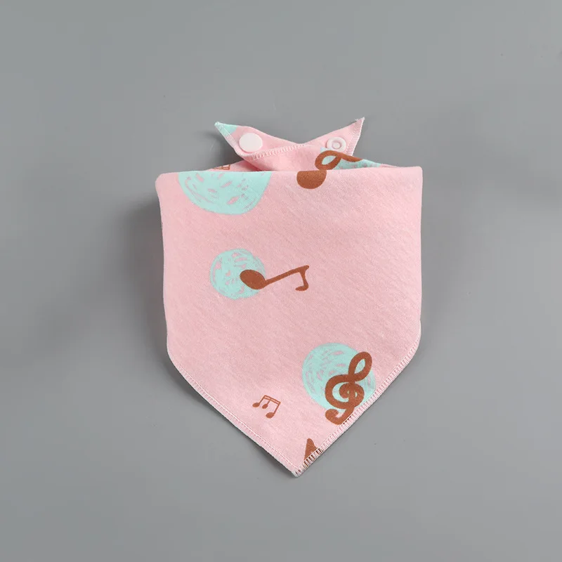 Baby Bibs Double Cotton Bibs Cartoon Print Saliva Towel Boys Girls Feeding Apron Bandana Bibs Infant Toddler Eating Accessories