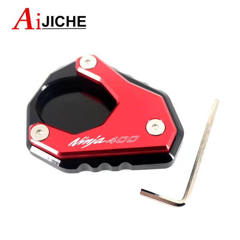 For KAWASAKI NINJA400 NINJA 400 Z400 2018 2019 2020 Motorcycle CNC Kickstand Foot Side Stand Extension Pad Support Plate Enlarge |