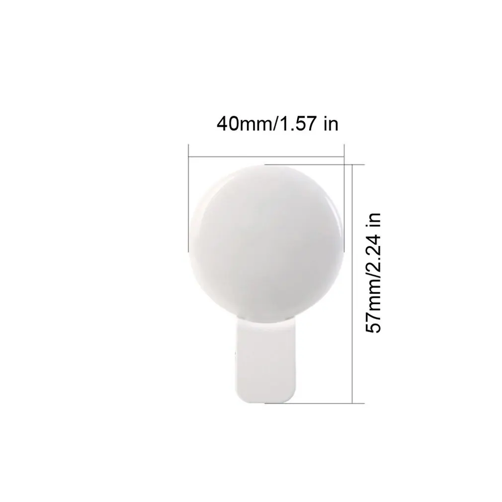 

Universal Selfie LED Ring Flash Light Portable Mobile Phone LED Selfie Lamp Luminous Ring Clip For iPhone 8 7 6 Plus Samsung