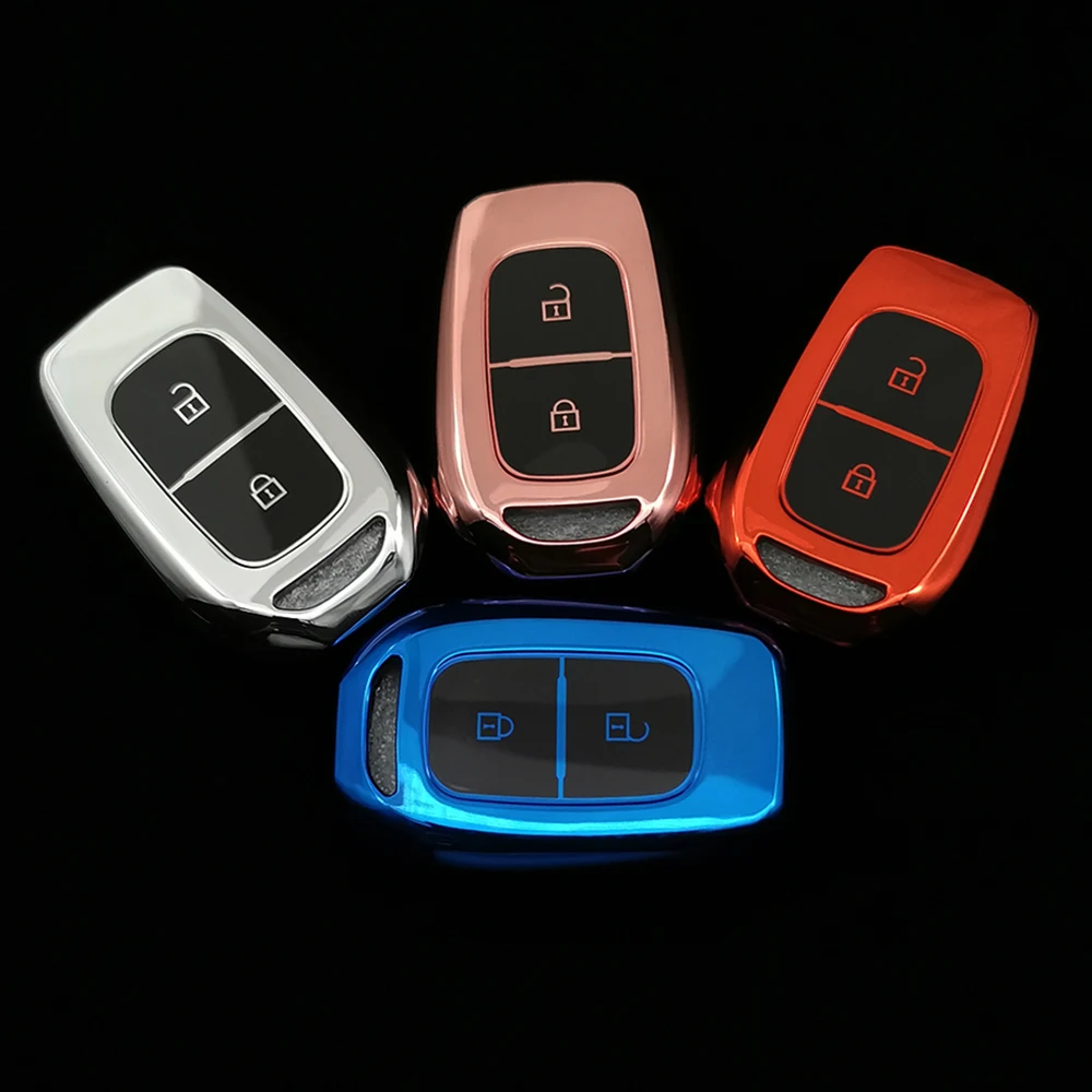 Чехол из ТПУ с двумя кнопками для Renault Kwid символ движения Dacia Sandero Logan Duster 2016 2017 2018 Fob