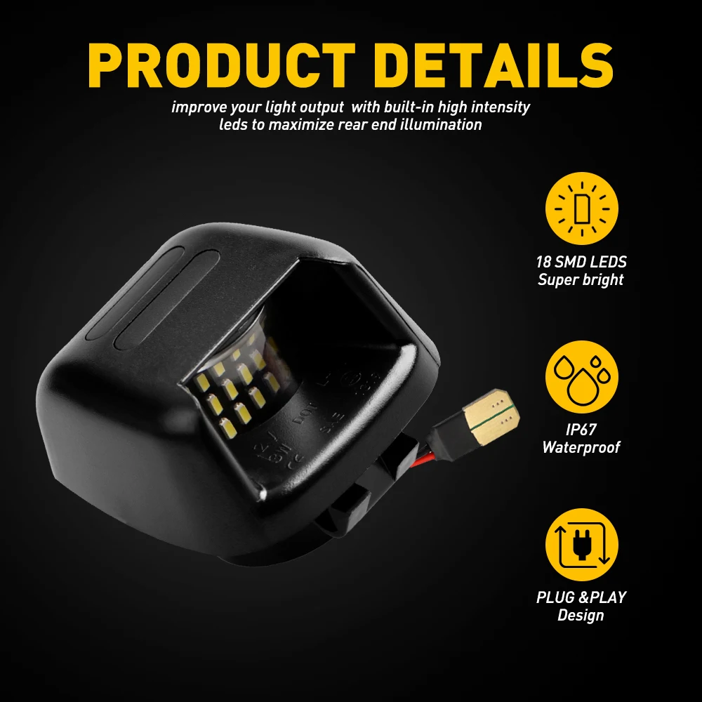 OXILAM белый красный 18SMD светодиодный номерной знак для Nissan Navara D40 Frontier Armada Titan Xterra