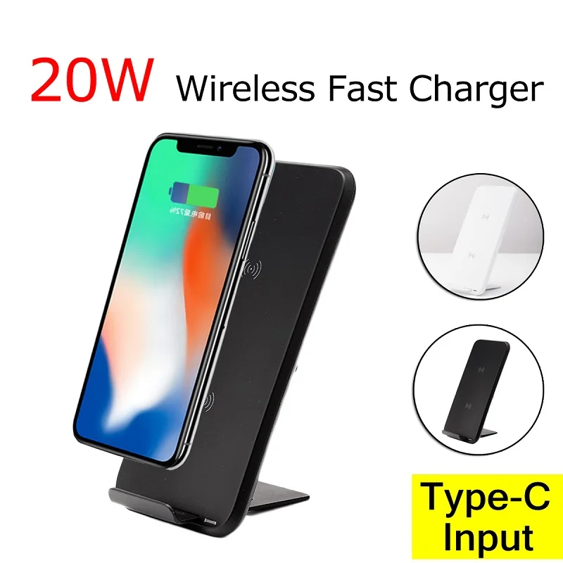 Quic 20 Вт Беспроводное зарядное устройство складная подставка для iPhone 11 X XS 8 XR Samsung