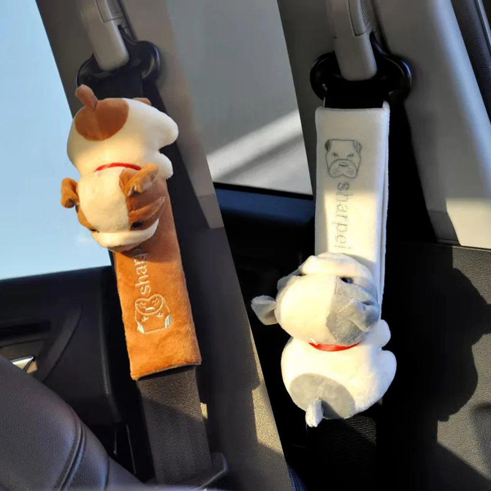 Cute Car Seat Belt Cover Universal Auto Shoulder Pad Warm Flannel Interior Cushion Protector Safety Protection | Автомобили и