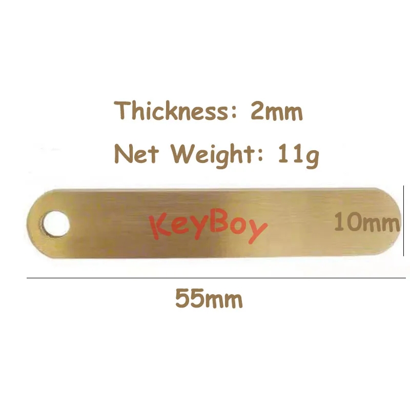 Медная бирка ручной работы с защитой от потери лазерная гравировка Длинные