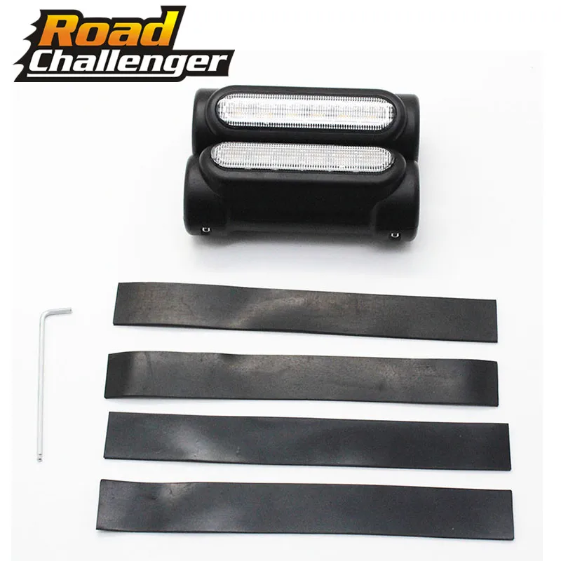 Черная мотоциклетная световая панель для шоссе переключаемая светодиодный фара