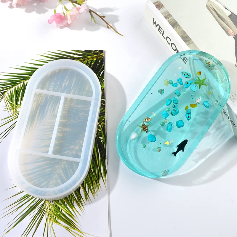 DIY плато прокатки лоток плесень овальной формы для прокладывания проводки Silikonowe