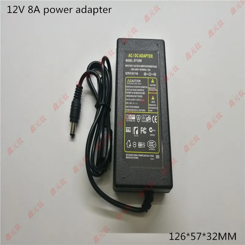 Трансформаторы освещения 12V 7A 8A 10A UK US EU AU plug ac/dc 100-240v to 12 led ленточный адаптер питания 84w 96w 120w Black drive power