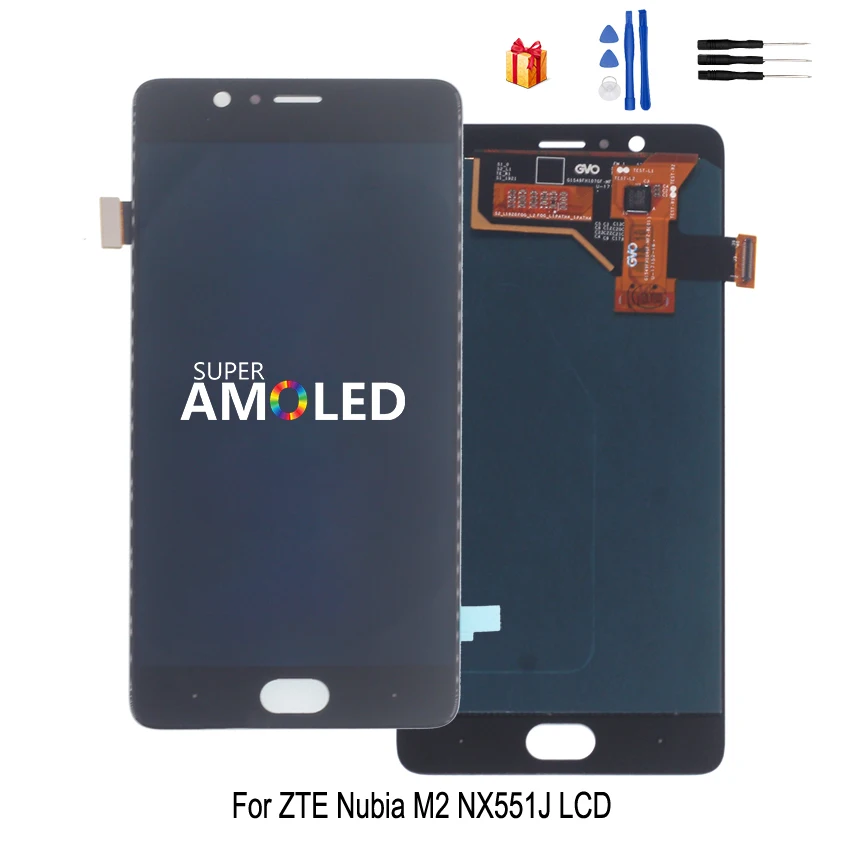 Для zte Nubia M2 NX551J ЖК-дисплей+ сенсорный экран дигитайзер сборка для zte Nubia M2 ЖК-экран Замена Бесплатный инструмент