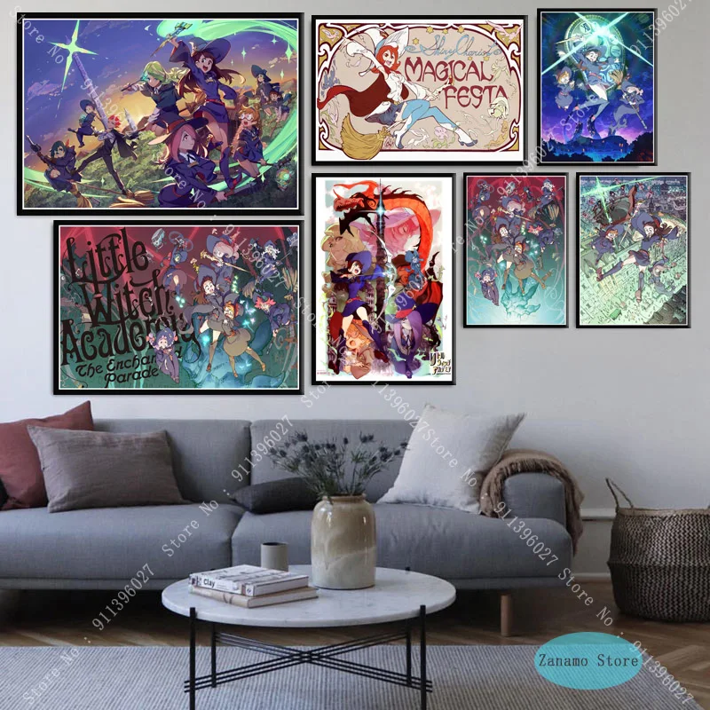 ZT651 девушка маленькая ведьма Академия аниме искусственное полотно картина