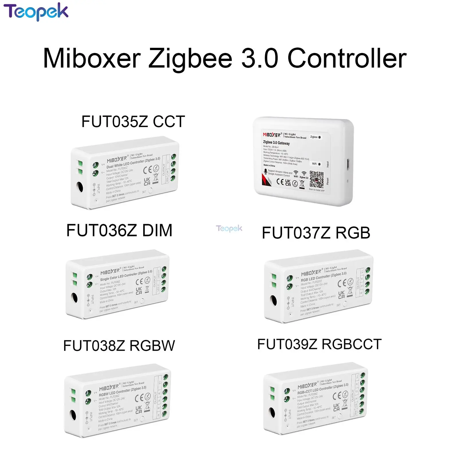

Miboxer Zigbee 3,0 двойной белый одноцветный RGB RGBW RGB + CCT светодиодный контроллер для светодиодных лент