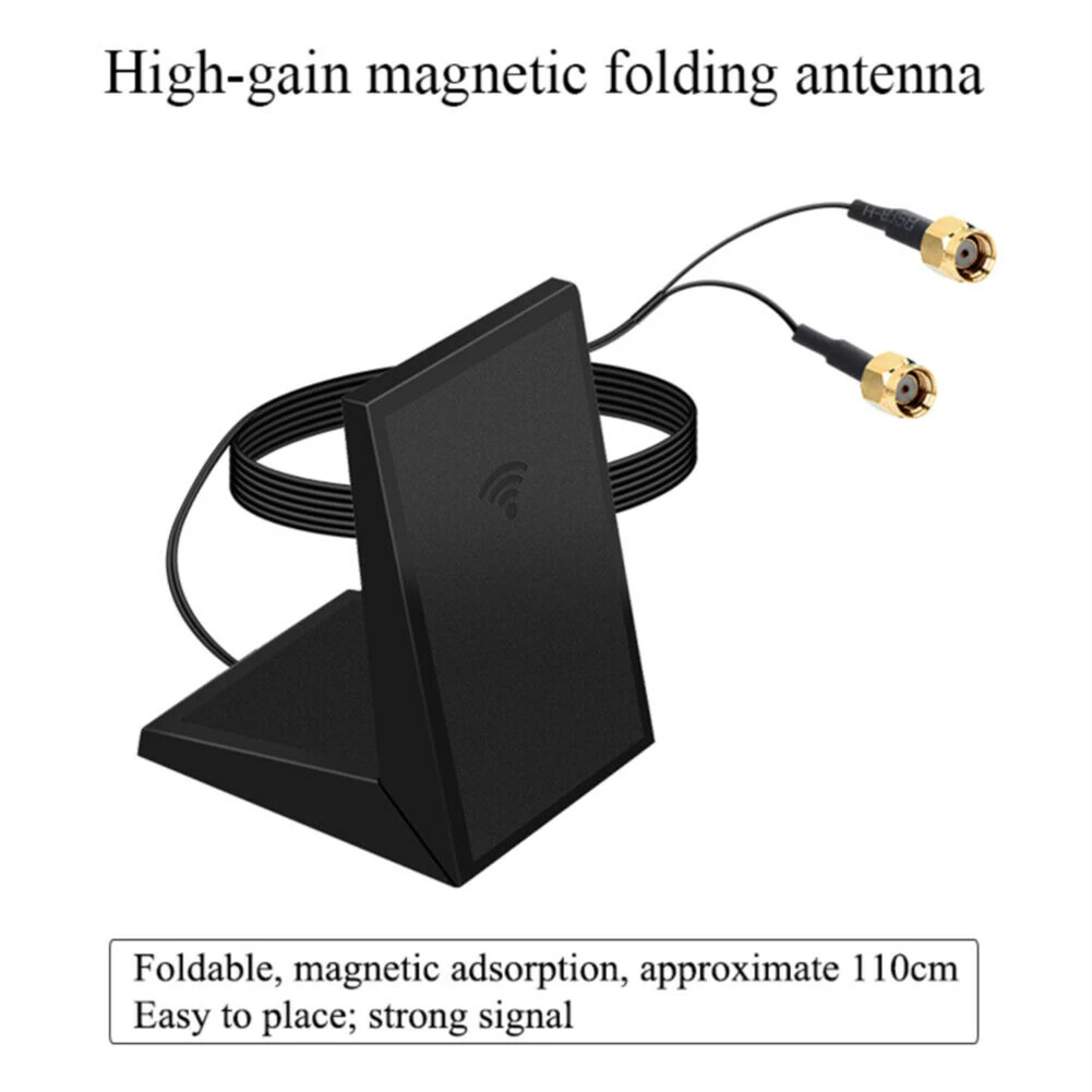 

High Quality 2.4/5G Dual-Band High-Gain Wireless Network Antenna Rotatable For AX200/9260ac Durable And Practical